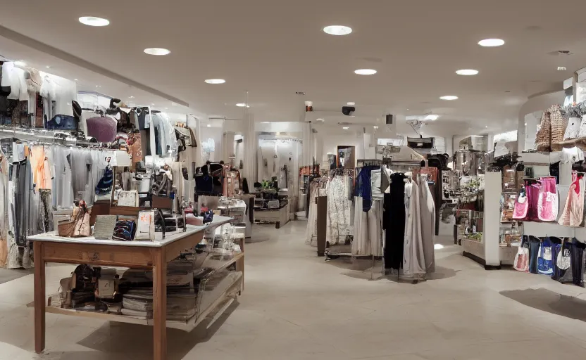 Image similar to retail interior design, clean minimalistic canon ts - e 2 4 mm f / 3. 5 l ii ultra - wide tilt - shift lens