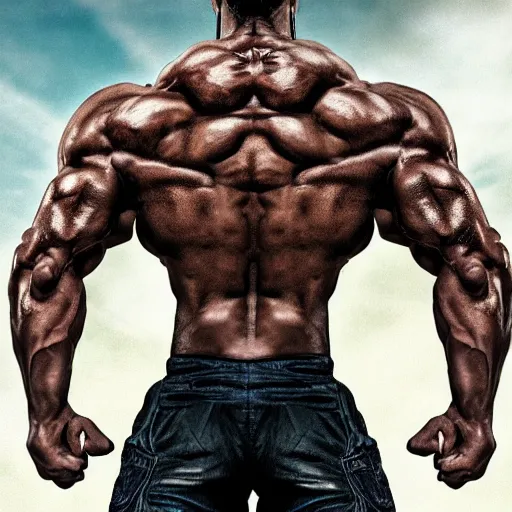 Image similar to a realistic detailed photo of a bodybuilder who is also a male android Chris Redfield, shiny skin, posing robotically, blank stare