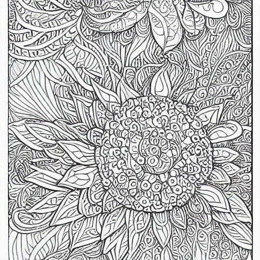 Image similar to detailed colouring-in sheet representative of the flower valley