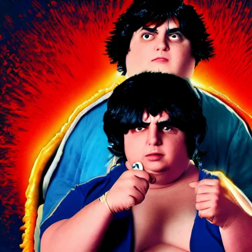 Prompt: andy milonakis in fist of the north star, 4 k