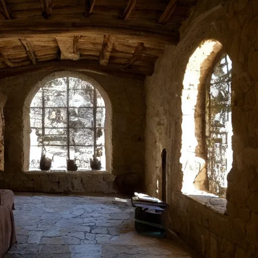 Image similar to sans inside of his castle, interior view