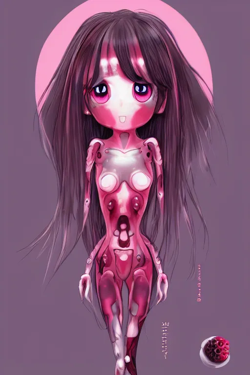 Prompt: a humanoid figure raspberry, large eyes, highly detailed, digital art, sharp focus, trending on art station, anime art style