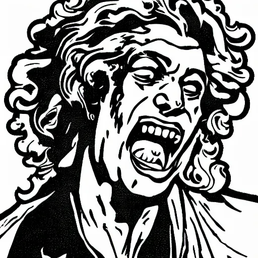 Image similar to apollo screaming face close up coloring pages