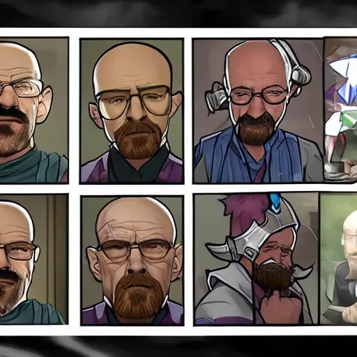 Prompt: walter white playing league of legends