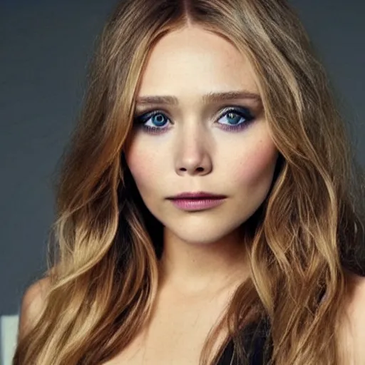 Image similar to elizabeth olsen mixed with jennifer lawrence