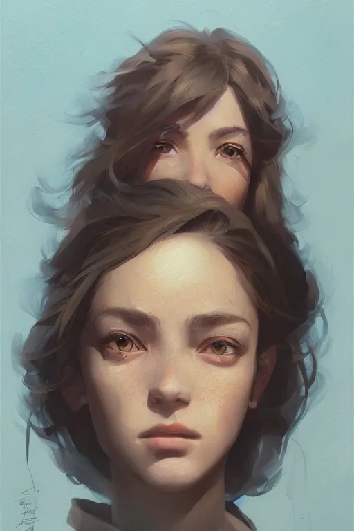 Image similar to A beautiful photorealistic painting of woman in the style by Shepard Fairey Studio Ghibli and Greg Rutkowski, Very detailed realistic faces. Trending on artstation