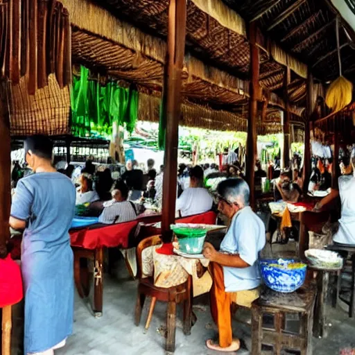 Prompt: angkringan has been around since the 1 9 3 0 s. although popular in yogyarakarta, this place to eat was actually created by a man named eyang karso dikromo from ngerangan village, klaten. he is more familiarly called by the name jukut