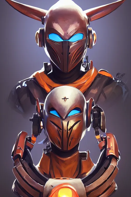 Image similar to epic mask helmet robot ninja portrait stylized as fornite style game design fanart by concept artist gervasio canda, behance hd by jesper ejsing, by rhads, makoto shinkai and lois van baarle, ilya kuvshinov, rossdraws global illumination radiating a glowing aura global illumination ray tracing hdr render in unreal engine 5