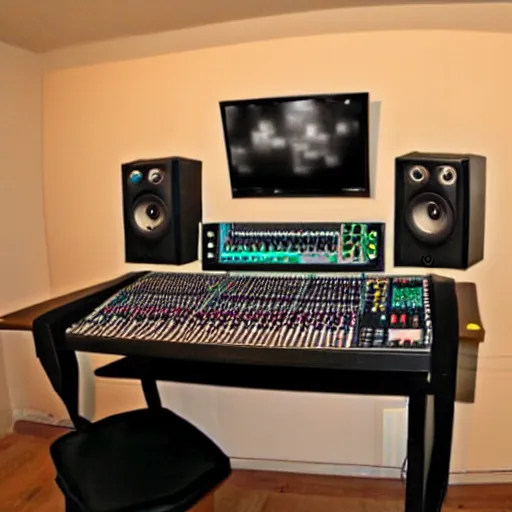 Image similar to 8bit recording studio.