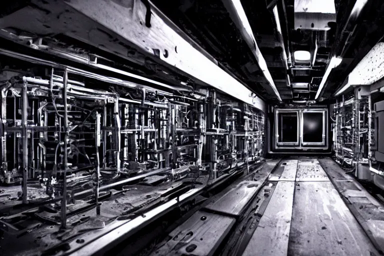 Image similar to underground lab mainframe, sci-fi, ancy, futuristic, technology, realistic, 80k, 8mm, Grainy, Panavision