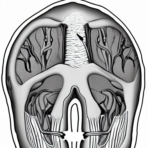 Prompt: educational and detailed anatomical illustration of a smiley