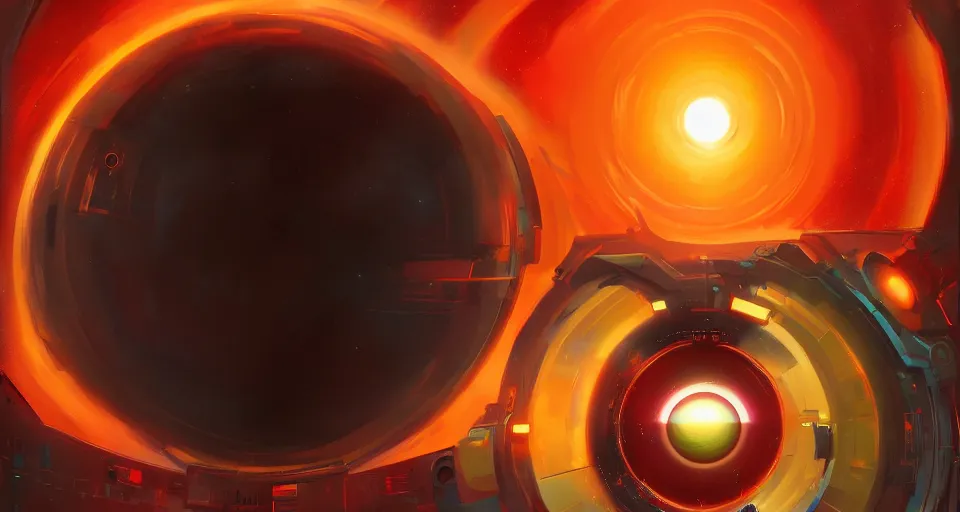 Prompt: HAL 9000 Cosmic Anomaly, by Jeff Simpson and Dean Ellis 4K