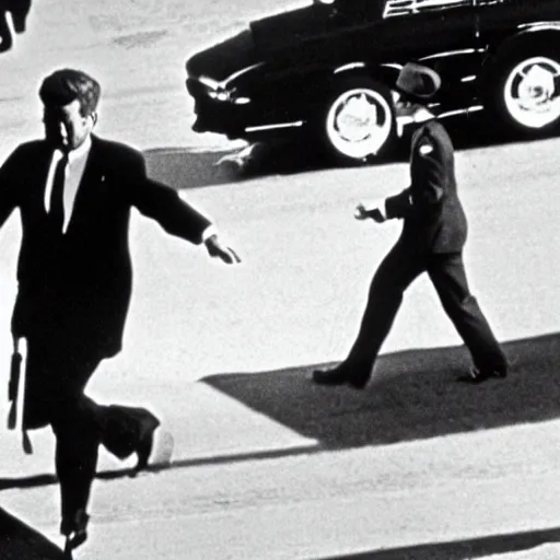 Prompt: the very moment where Kennedy was shot