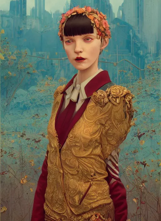 Image similar to gold :: by Martine Johanna and Simon Stålenhag and Chie Yoshii and wlop and Guillermo del toro :: ornate, dynamic, particulate, rich colors, elegant, centered, artstation, smooth, sharp focus, octane render, 3d