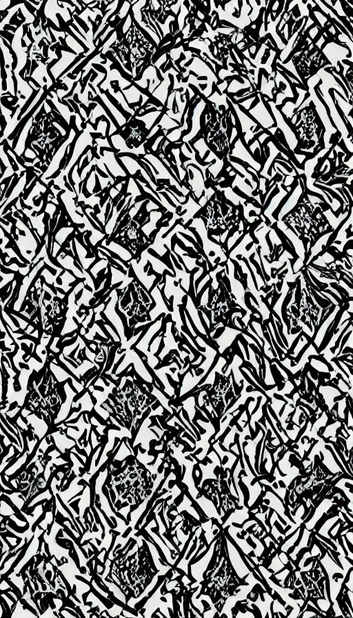 Prompt: highly detailed beautiful black and white geometric pattern, sharp focus, high contrast, harmony, beauty, masterpiece