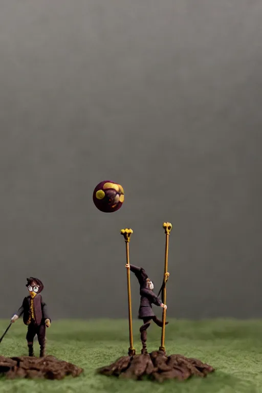 harry potter playing quidditch, claymation, stop | Stable Diffusion