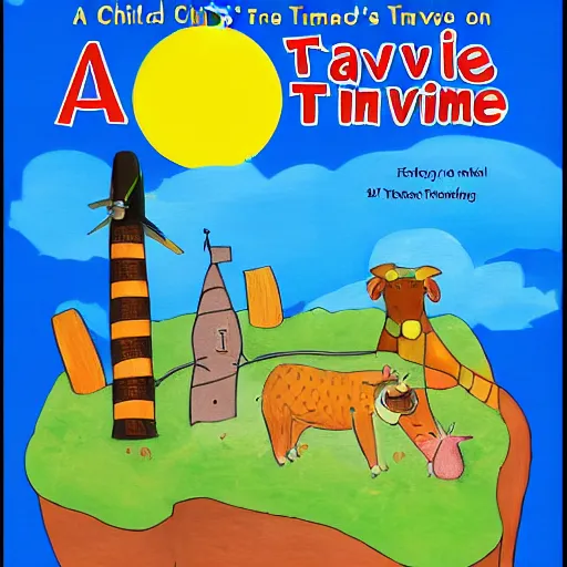 Image similar to a children's book about how to travel in time