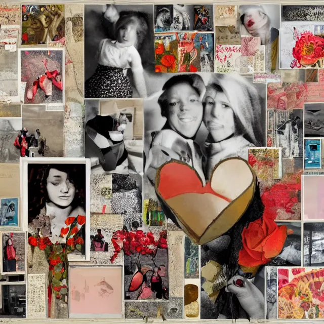 Image similar to love, collage art