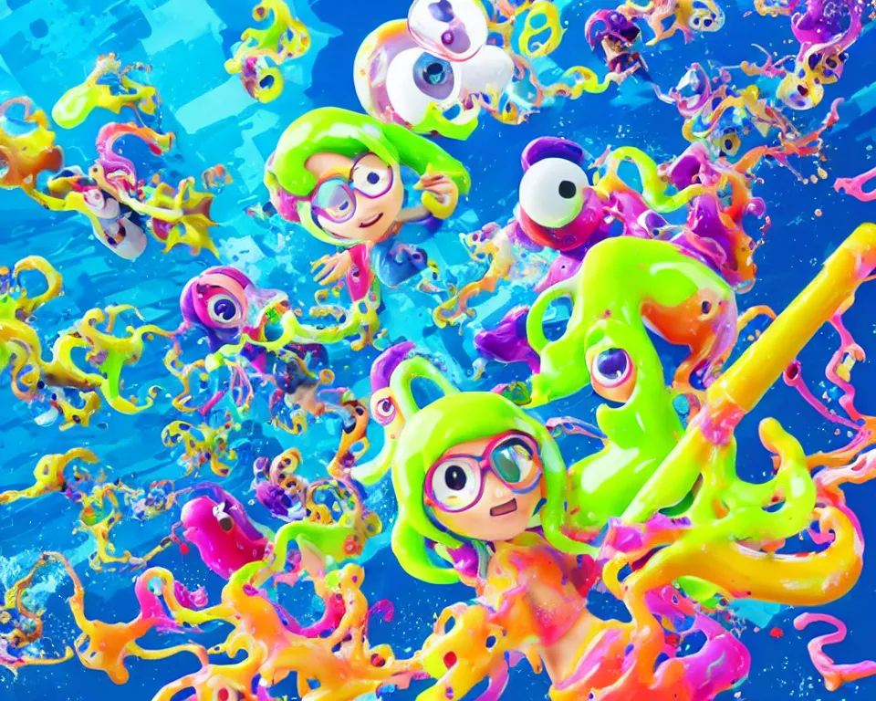 Image similar to splatoon