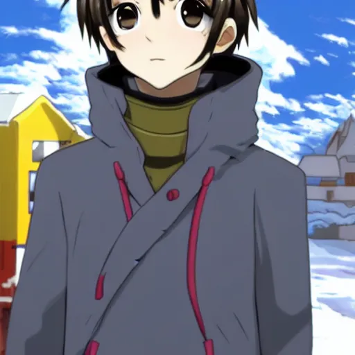 Image similar to haruhi standing in the artic