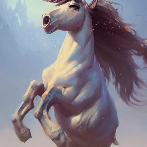 Image similar to 🦄 , digital Art, Greg rutkowski, Trending artstation,cinematic