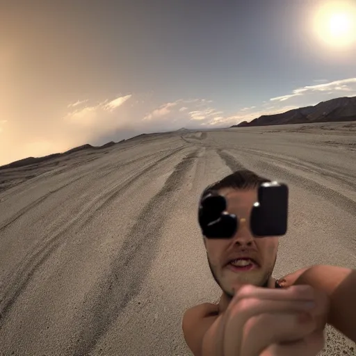 Image similar to last selfie on earth, realistic, 4 k