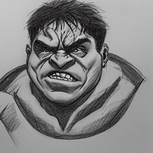 Image similar to hulk at the witness stand in court. pencil court sketch. intricate. highly professionally detailed.