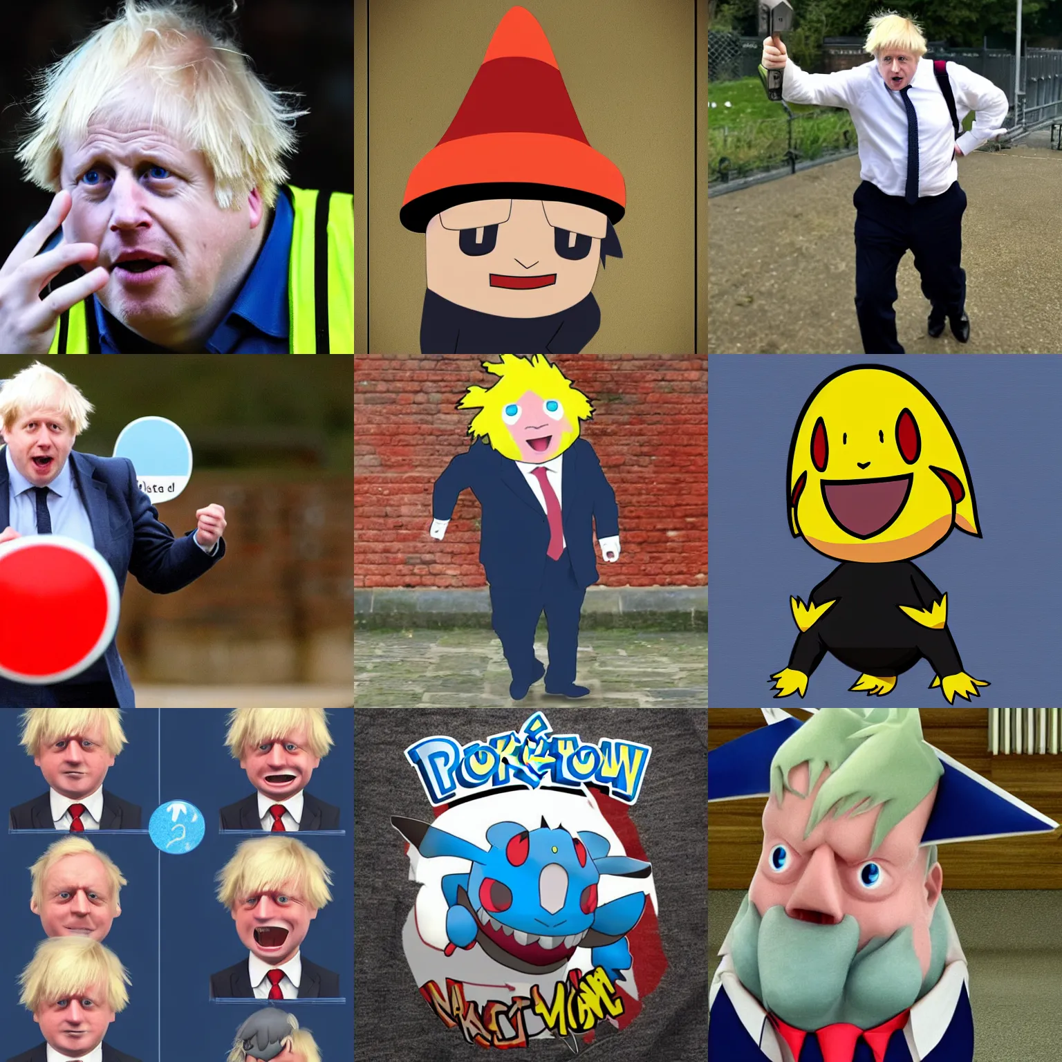 Prompt: boris johnson as the pokemon mr mine