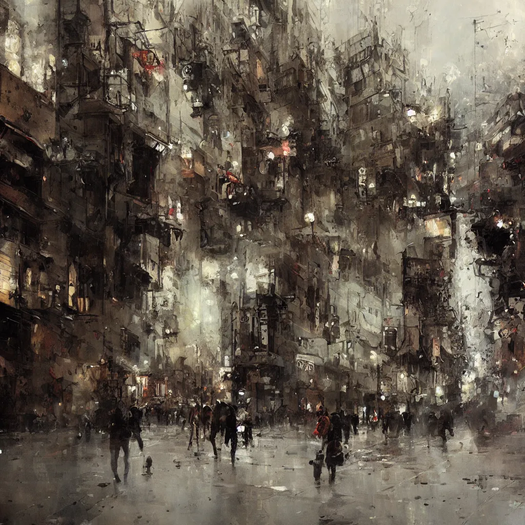 Image similar to tbilisi painted by jeremy mann