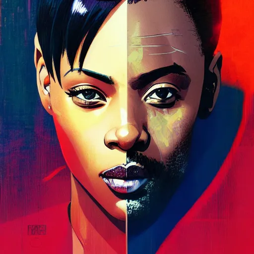 Image similar to idris elba portrait as manga girl, realistic shaded perfect face, fine details. anime. realistic shaded lighting poster by ilya kuvshinov katsuhiro otomo ghost - in - the - shell, magali villeneuve, artgerm, jeremy lipkin and michael garmash and rob rey