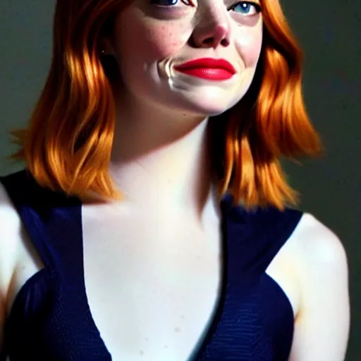 Image similar to Emma Stone as captain America