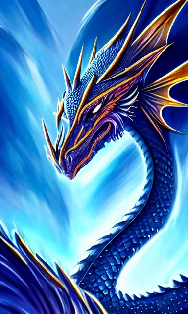 Prompt: a dragon with well defined shining scales, portrait, sharp focus, fantasy, digital art, concept art, dynamic lighting, by emylie boivin, jazza and rossdraws