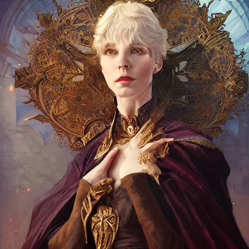 Prompt: Morgott the Omen King, intricate, elegant, highly detailed, digital painting, artstation, concept art, smooth, sharp focus, illustration, art by artgerm and greg rutkowski and alphonse mucha,