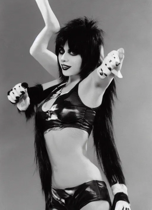 Image similar to 21 year old Joan Jett wearing a catgirl costume.