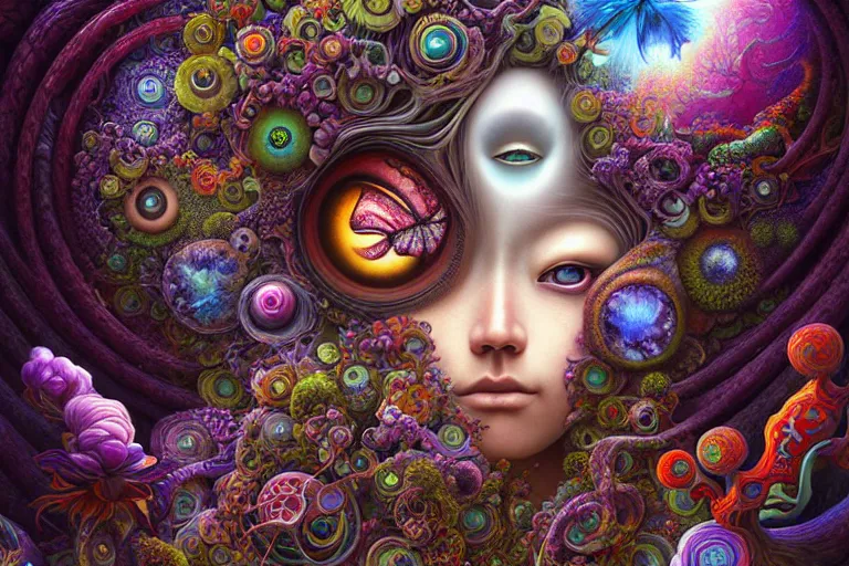 Image similar to art by yoko d'holbachie feat naoto hattori, caitlin hacket and hannah yata featuring archan nair. visionary psychedelic fineart painting. gigapixel resolution. intricate detailed. beautiful dramatic cinematic. in the style of subject zero. hyperrealistic render. dreamy blurry pastel aquarel background.