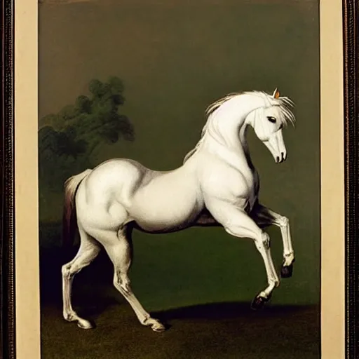 Prompt: a galloping horse by george stubbs