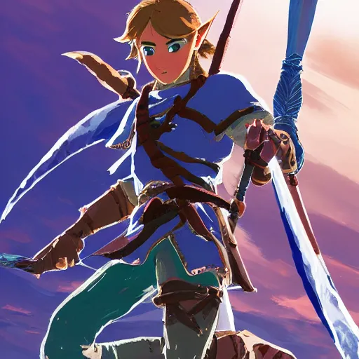 Prompt: a ultra detail picture portrait of A warrior in shimmering armor, the sun at their back, strides forward with sword held high. They are the embodiment of courage and strength, and they are ready to fight for what is right. vivid tones, wide angle, by miyazaki, nausicaa ghibli, breath of the wild, 8k, photorealistic,
