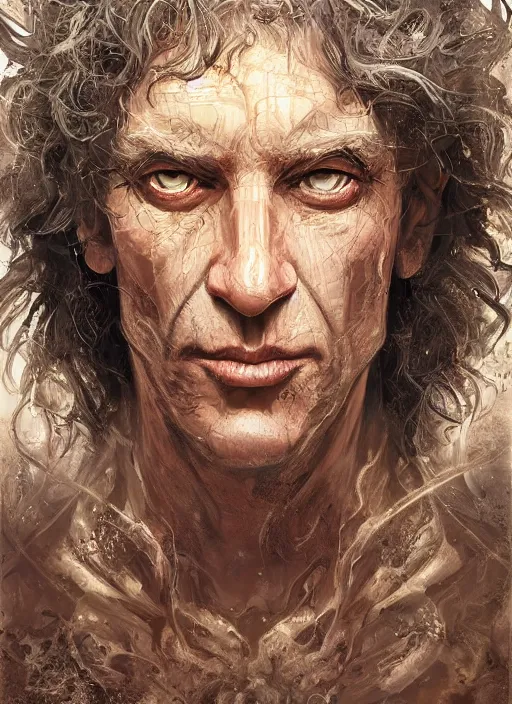 Image similar to high intricate portrait of the sandman, full shot, neil gaiman, maria panfilova, andrea savchenko, mike kime, ludovic plouffe, qi sheng luo, oliver cook, julian calle, eddie mendoza, trending on artstation