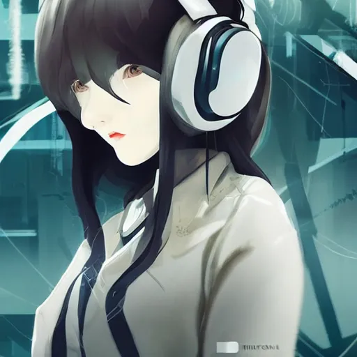 Prompt: Frequency indie album cover, luxury advertisement, white and olive colors. highly detailed post-cyberpunk sci-fi close-up schoolgirl in asian city in style of cytus and deemo, mysterious vibes, by Ilya Kuvshinov, by Greg Tocchini, nier:automata, set in half-life 2, beautiful with eerie vibes, very inspirational, very stylish, with gradients, surrealistic, postapocalyptic vibes, depth of filed, mist, rich cinematic atmosphere, perfect digital art, mystical journey in strange world, beautiful dramatic dark moody tones and studio lighting, shadows, bastion game, arthouse