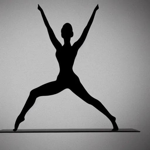 Image similar to black and white corporate logo female silhouette yoga pose