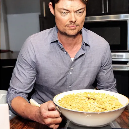 Image similar to karl urban eating rice