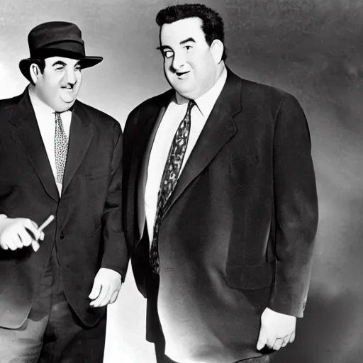 Prompt: Abbott and Costello meet Abbott and Costello