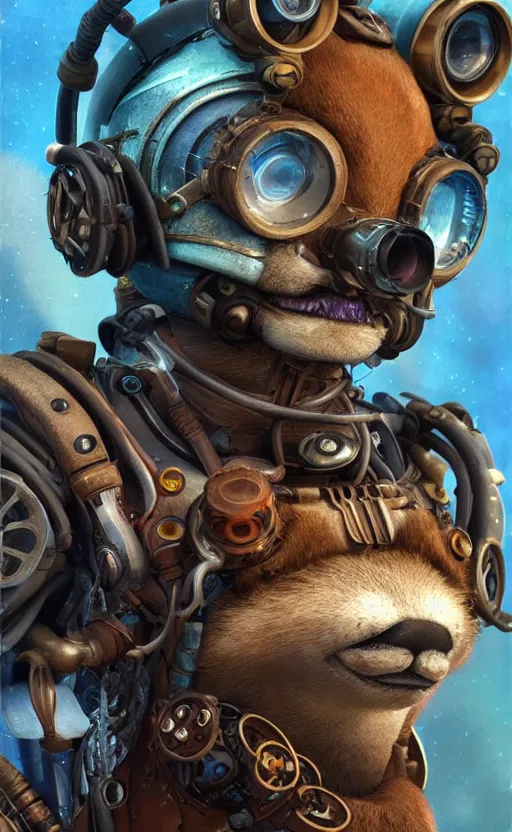 Prompt: underwater steampunk biopunk portrait of fox mccloud from star fox ( 1 9 9 3 ), hyper detailed, digital art, trending in artstation, cinematic lighting, studio quality, smooth render, unreal engine 5 rendered, octane rendered, art style by klimt and nixeu and ian sprigger and wlop and krenz cushart.