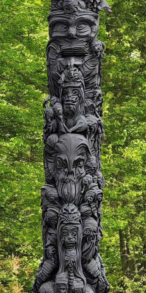 Image similar to cthulhu totem pole, hd image