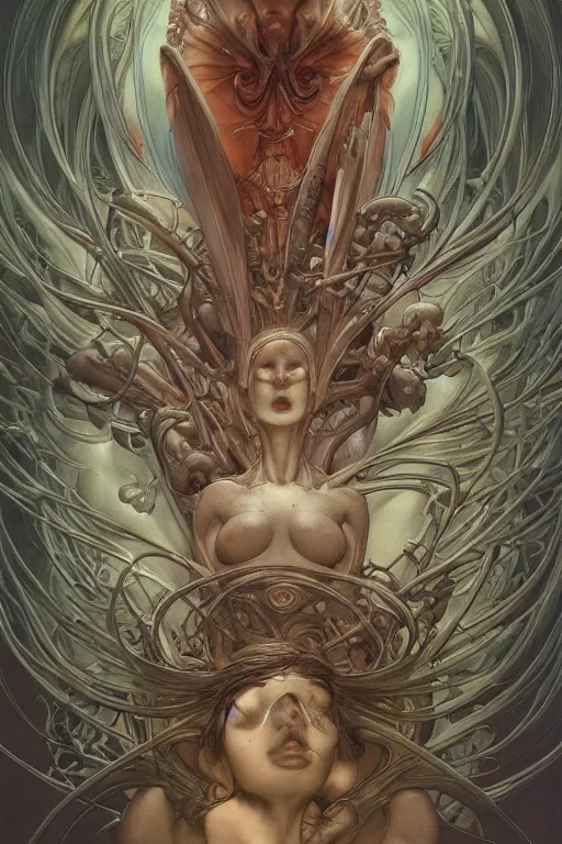 Image similar to casper the friendly ghost, by artgerm and yoshitaka amano and moebius and hr giger and zdislaw beksinski and alphonse mucha, hyperdetailed, symmetry, glamour, surreal, dc comics, ornate, stunning, nebula, explosions in the sky, trending on artstation