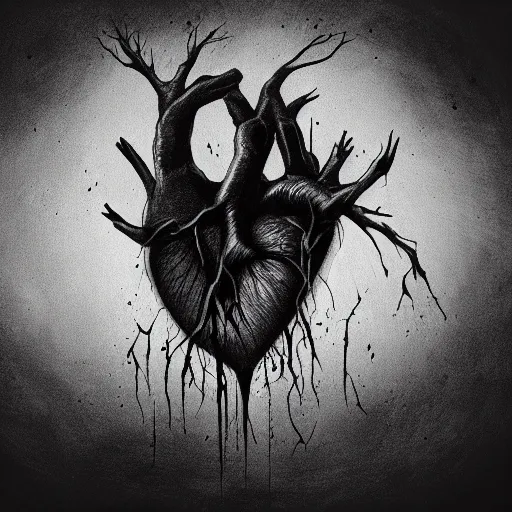 Image similar to drawing of hands ripping a heart into pieces, sadness, dark ambiance, concept by Godfrey Blow, featured on deviantart, sots art, lyco art, artwork, photoillustration, poster art