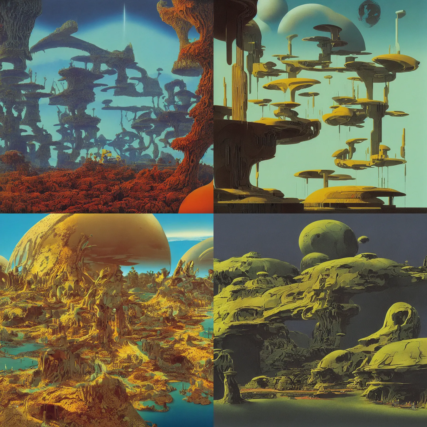 Image similar to utopia by roger dean, dean ellis, in the style of dan mcpharlin,