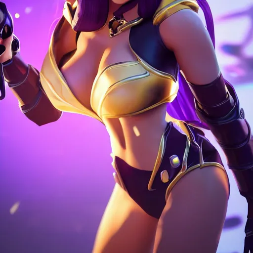 Image similar to still of pretty Caitlyn (League of Legends) in KDA More music video. 3d render, octane render, game art, realistic, highly detailed, trending on artstation, 4k, trending on artstation, pixar, cgsociety, unreal engine 5, redshift render, trending on artstation, blender, behance, cg