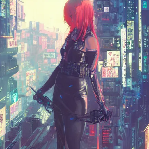 Image similar to ultra realistic beautiful cyberpunk kowloon techno art, beautiful alluring anime teen, art by wlop and artgerm and greg rutkowski, ilya kuvshinov, yoji shinkawa, intricate, elegant, sharp focus, illustration, highly detailed, concept art, matte, trending on artstation, anime, beautiful sunlight and shadows