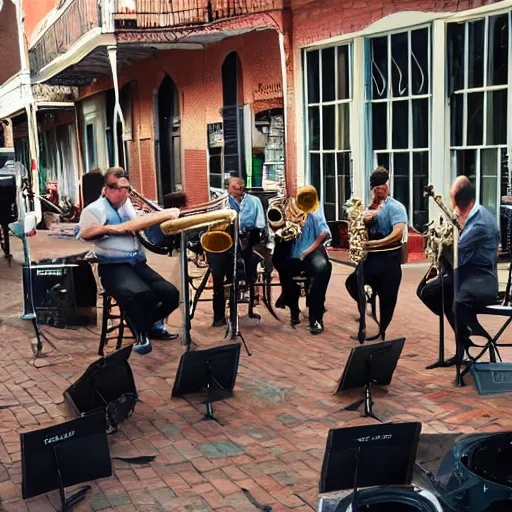 Prompt: a jazz band in new orleans